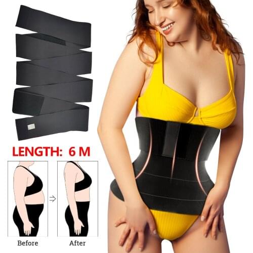 MUKATU Waist Trainer Body Shaper Belt Free Size Tummy Wrap Belt Resistance Bands Women Men Sweat Slimming Belt Wraps Weight Loss