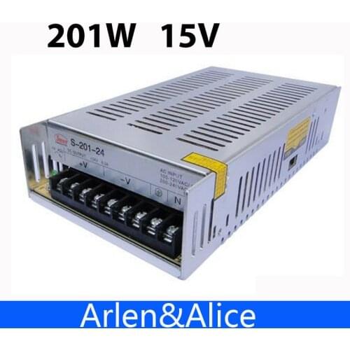 201W 15V 13A Single Output Switching power supply for LED Strip light AC to DC