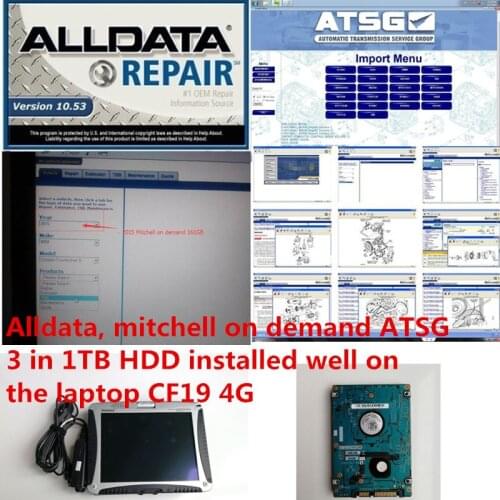 2018 for automotive repair diagnosis Alldata 10.53 m-itchell on demand 2015 ATSG 2012 installed well on laptop cf19 with 1TB HDD