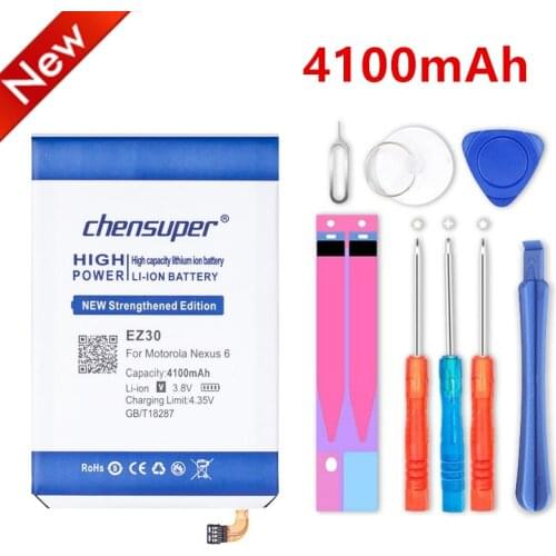 Chensuper Original 4100mAh EZ30 Battery for Motorola Nexus 6 Google Battery XT1115 XT1110 Nexus6 Cell Phone Battery