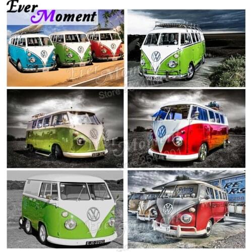 Ever Moment Cool Bus Diamond Painting Cross Stitch Diamond Embrodery DIY 5D 3D Full Square Rhinestones Decoration ASF684