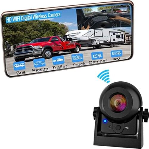Wireless Backup Camera for Car Magnetic Trailer Hitch Reverse Camera with Rechargeable Battery, IR Night Vision Rear View Camera