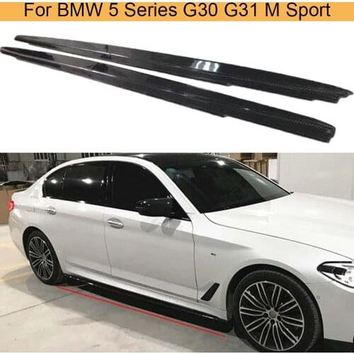 Carbon Fiber Side Skirts For BMW 5 Series G30 G31 M Sport 2017-2020 Car Body Kits Side Skirts Apron Door Bumper Protector Lip