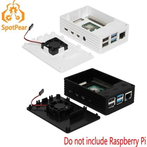 Raspberry Pi 4 Model B case Dust Resistance with Cooling Fan Heat Sinks