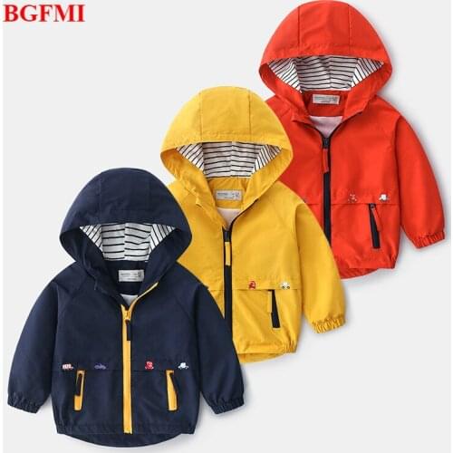 Spring Autumn Jacket for Boys Kids Coat Toddler Hooded Windbreaker Children Outerwear Baby Girls Clothes Infant Girl Clothing