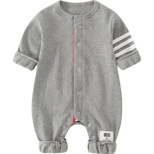 Baby spring and autumn new boy baby jumpsuit fashion single layer ha clothes soft comfortable outwear