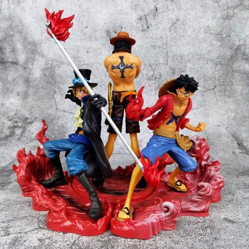 Anime Figure One Piece Monkey D. Luffy Ace Sabo Action Figure Collectible PVC Gift