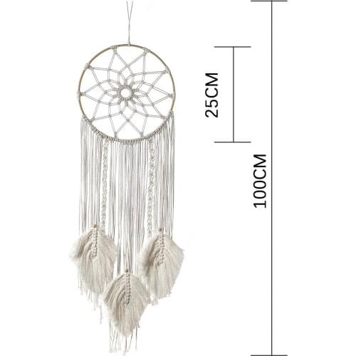 Art Tapestry Wall Decor Woven Handmade Wall Hanging Bedroom Cotton Rope