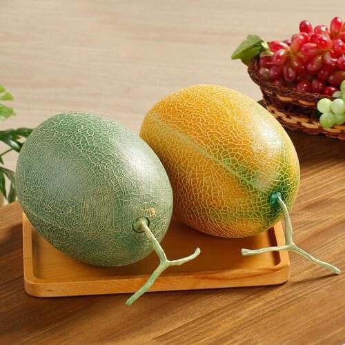 050 Imitation Hami melon fake plastic Hami melon cantaloupe fruit model / cabinet decoration props