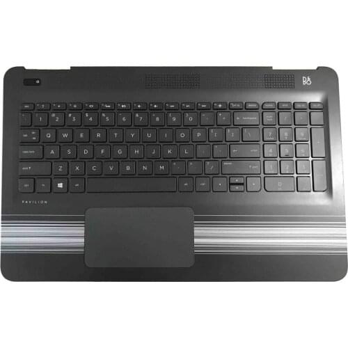 JIANGLUN for HP Pavilion 15-AU 15-AW Palmrest Keyboard & Touchpad Silver Strips Non-Backlit