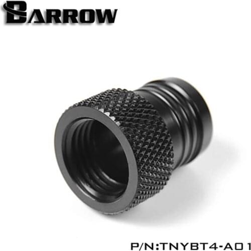 Barrow pc water cooling fitting tube connector G1/2",Female,Black/Silver/White,Hand Twist cooler heatsink gadget TNYBT4-A02