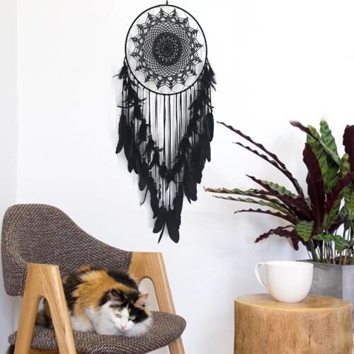 Handmade Feather Dream Catchers 40cm Dream Catcher Lace Innovative Hanging Outdoor Wedding Decorations Bedroom Home Decoration