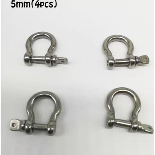 M5, 4pcs 100%304 Stainless Steel BOW SHACKLE 3/16" RIGGING