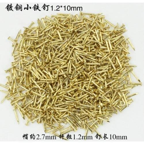 Small nail wooden box nails antique copper plating round iron nails 1.2mm*10mm