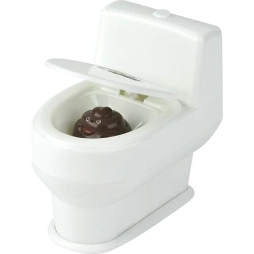 Mini anti stress toys Funny Prank Squirt Spray Water Toilet Closestool Joke Gag F3ME