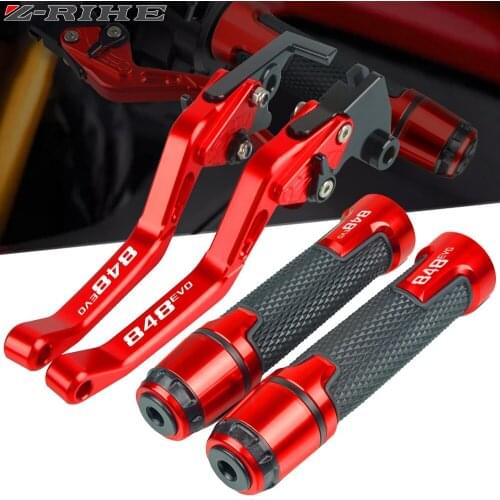 Motorcycles CNC Adjustable Brake Clutch Levers Handlebar Hand Grips Set For DUCATI 848EVO 848 EVO 2007 2008 2009 2010 2012 2013