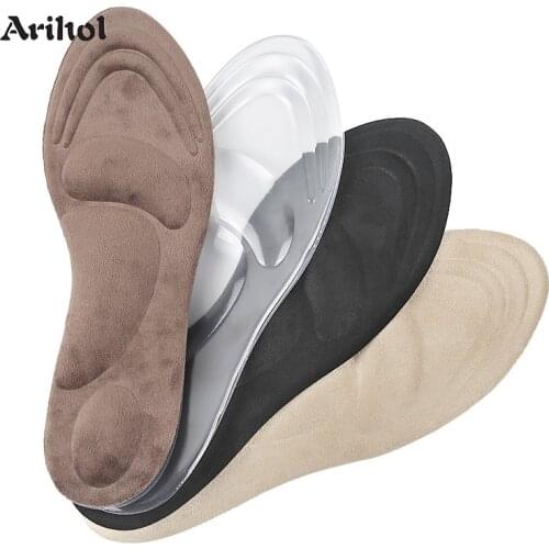3D Soft Insole Foot Massage Shoe Pad Gel Flannel Arch Support Insoles Women Cushion Soles Insert Pad Sole for Plantar Fasciitis