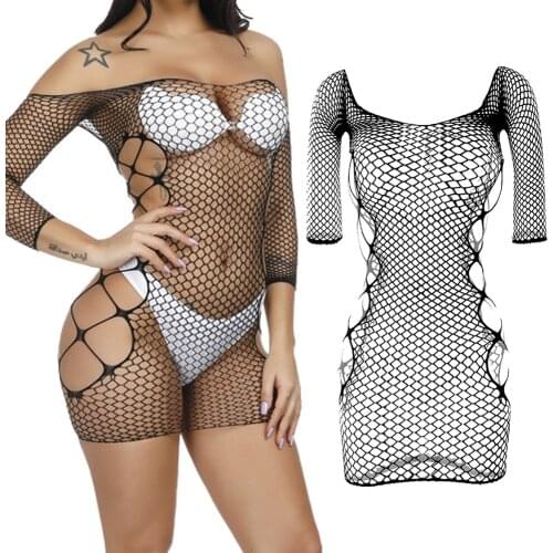 Lingerie Bodysuit Underwear Open Crotch Women Sleepwear sexy Transparent Fetish Erotic Teddies Sexy Body Baby Boll Costume Mujer