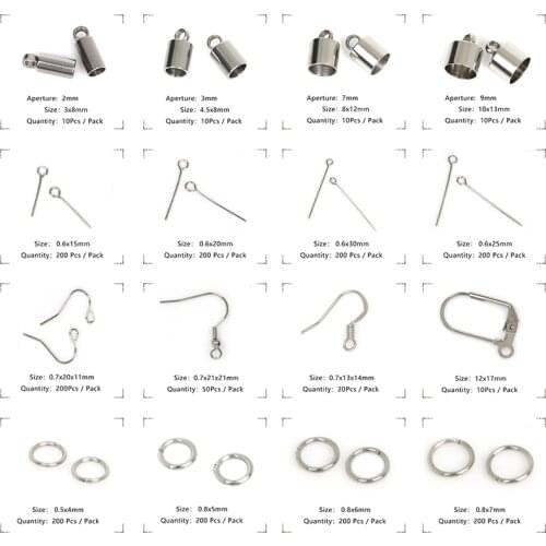 Open Jump Rings/ Ear Hook / T-Shaped Pins / Magnet Clasps Connectors/For DIY Jewelry Finding Making Earrings Accessories