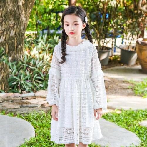 Girl Dress 2018 Korean New Baby Girl Clothes Kids Dress for Girls Children Princess Lace Dresses for Wedding and Party Clothes