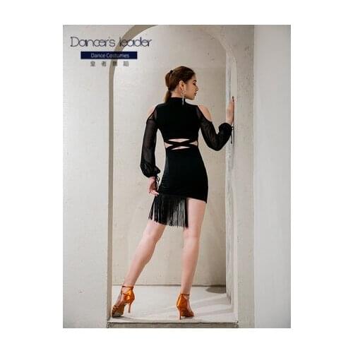 Latin dance dress practice clothes sexy tassel chacha tango salsa dance dress female adult children stage costume
