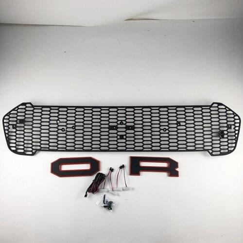 Fit for RANGER 2018 2019 T8 Racing Grille Modified Grill Front Bumper Mesh WILDTRAK Pickup with led high quality grille
