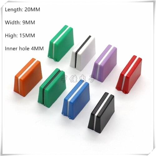 10 Piece 20*9*15MM straight slide potentiometer mixer push rod plastic cap plastic console volume hat inner hole 4MM
