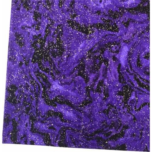 Purple space starry sky Bronzing Printed Cotton Fabric Star Fabric Patchwork Cloth Bag Party Home Decoration