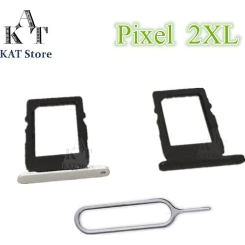 SIM card reader connector holder For HTC Google Pixel 2 XL 2XL 6.0 Micro SIM tray SIM reader socket module Replacement Parts