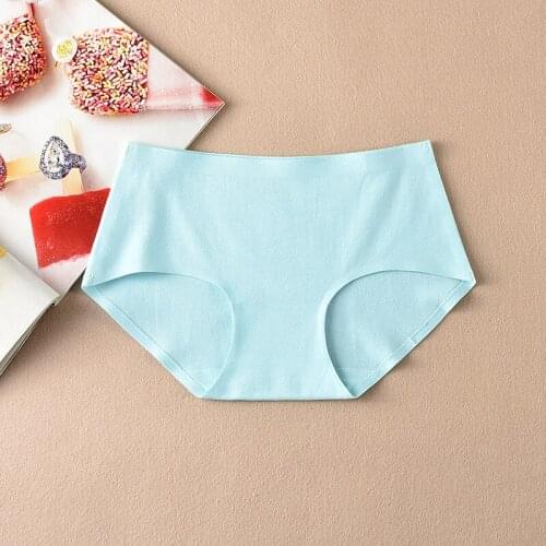 Sanderala Comfortable Panties Women One-piece Seamless Underwear Female Cotton Sexy Waist Briefs Cotton Fabric Ladies Underwear