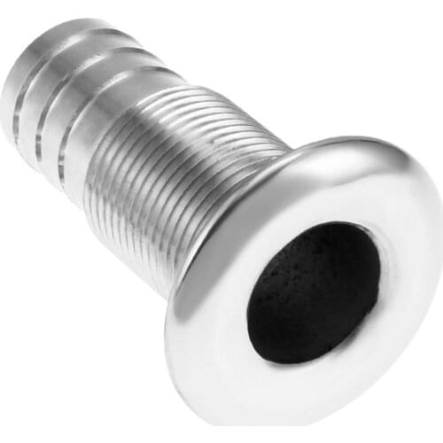 Stainless Steel Boat 1" 25mm Hose Barb Thru Hull Connector Fitting Marine Outlet Drain Joint Yacht Kayak Rowing Boat Accessories