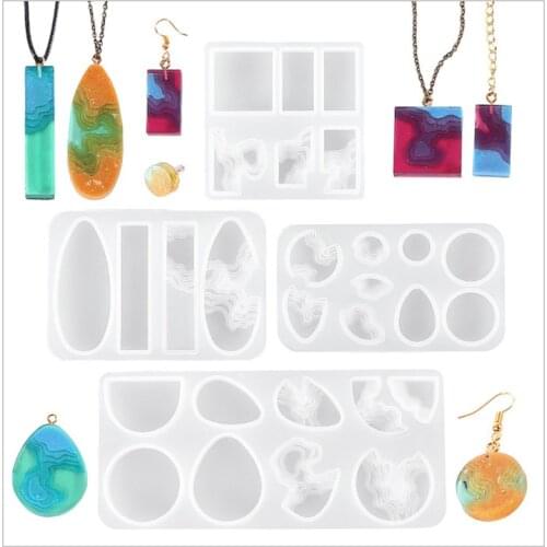 Epoxy Resin Silicone Molds Diy Pendant mold Holiday Beach Style Water Ripple Pattern Mould Jewelry Making Tools Casting Crafts