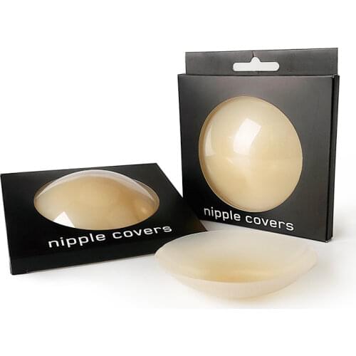 1 Pair Invisible Silicone Skin Color Nipple Cover Self Adhesive Breast Chest Bra Pasties Pad Mat Stickers Accessories for Women