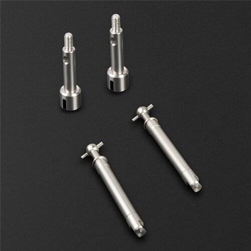 Stainless Steel CVD Joint Drive Stub with Front Dog Bone for Axial SCX24 90081 RC Car Accessories
