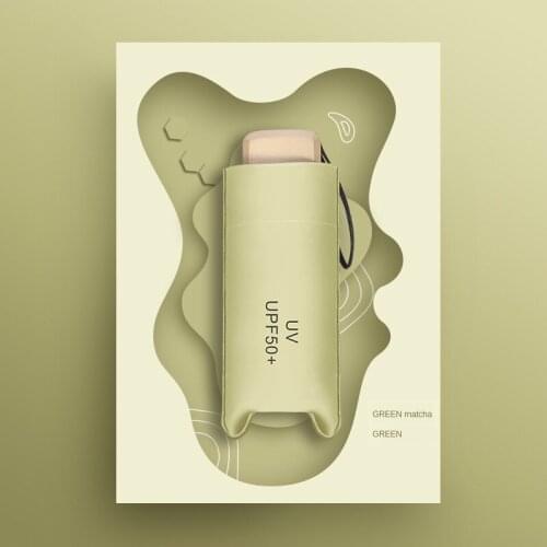 Ultra-light five-fold umbrella sunny rain dual-use shade women umbrella mini portable pocket umbrella windproof strong umbrella