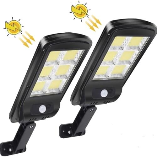 Solar LED Street Lights Outdoor Security Light Wall Lamp Waterproof PIR Motion Sensor Smart Remote Control Lamp Indoor Lighting