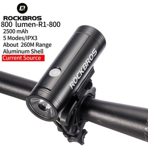 ROCKBROS Bike Light Bicycle LED Light Bicycle Handlebar Front Lamp MTB Rode Cycling USB Rechargeable Flashlight Bike Headlight