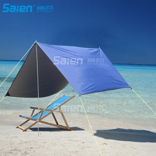 Hammock Rain Fly Waterproof Tent Tarp Camping Backpacking Tarp Shelter Lightweight for Survival Gear 6 Stakes and Ropes Included