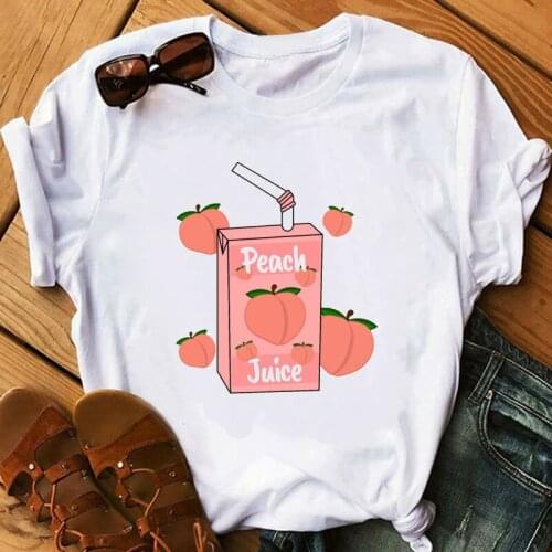 Tshirt the Peach Juice print graphic t shirts women tees gothic tops t shirt womens clothing grunge aesthetic clothes streetwear