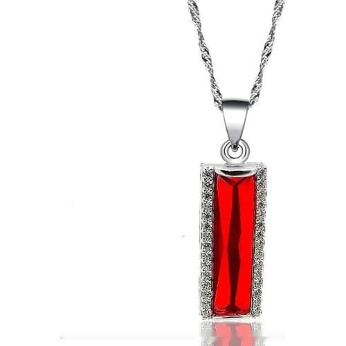 Silver Zircon Stone Women Necklace