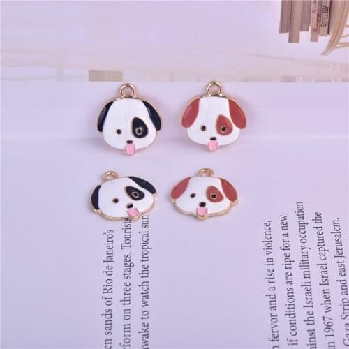10pcs Love Dog Animal Metal Charms DIY keychain Earring Bracelet Jewelry Making