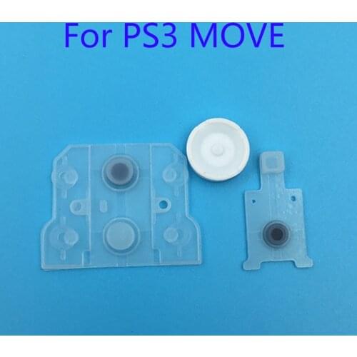 2Sets For Sony Play Station 3 PS3 Move Controller Silicone conductive Rubber Button Pad Set For PS4 VR