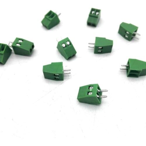 2 Poles 2 Pin 2.54mm/0.1" PCB Universal Screw Terminal Block Connector