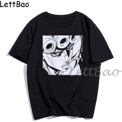 2021 T Shirt Cool JoJo Bizarre Adventure Graphic Print Tee Homme Japanese Anime Tshirt Plus Size Soft Tops T-Shirt Men Summer