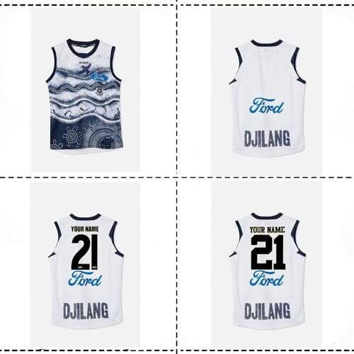 2021 GEELONG CATS HOME GUERNSEY 2021/2022 Geelong Cats Guernsey INDIGENOUS RUGBY JERSEY size S--3XL