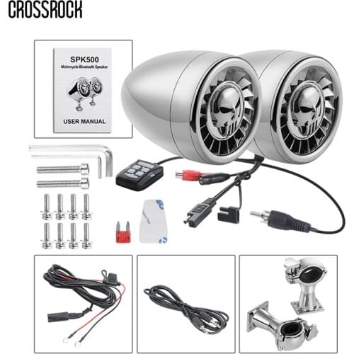 5 Inches Waterproof ATV/UTV RZR Motorcycle Bluetooth Speakers Heavy Bass Audio