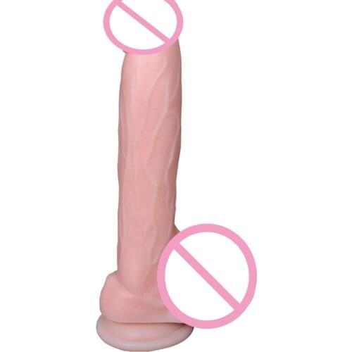 8.26 Huge Realistic Curved Dildo Suction Cup Super Big Soft Flexible Penis Gay Sex Toy For Women ,Dick Erotic Product to Female