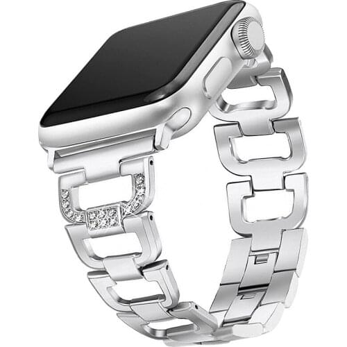Bling Metal Strap For Apple Watch SE 6 Band 44mm 40mm Stainless Steel Bracelet For Applewatch 3 42mm 38mm iWatch 5 4 Watchbands