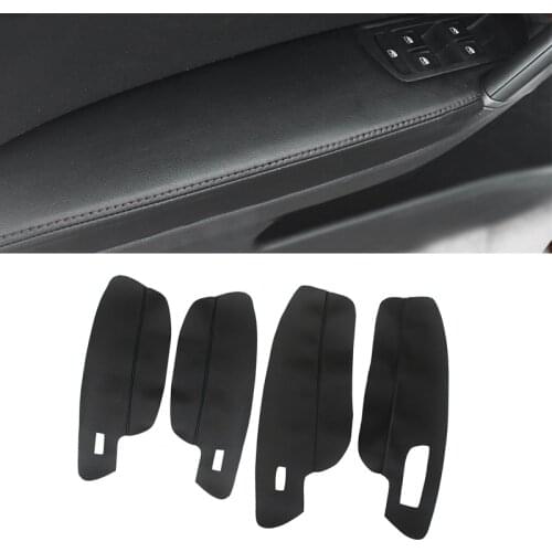 LHD Soft Leather Armrest Cover Single Wire For VW Golf 7 MK7 2014 2015 2016 2017 2018 4pcs Car Door Armrest Panel Cover Trim