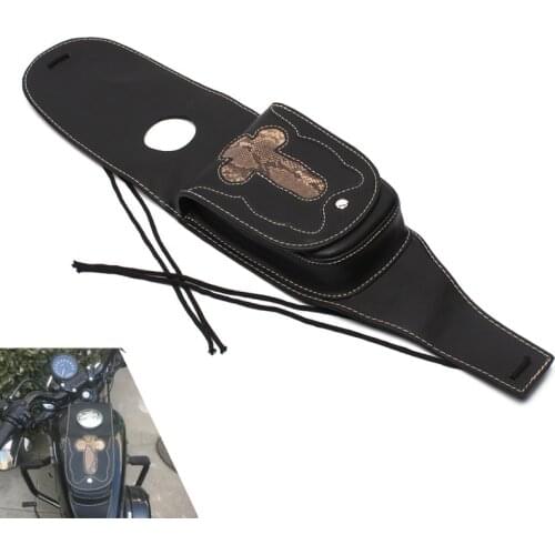 For Harley SPORTSTER XL883 1200 PU Motorcycle Tank Bag Cover Panel Pad W/Pouch Motorbike Oil Fuel tank Bag Leather